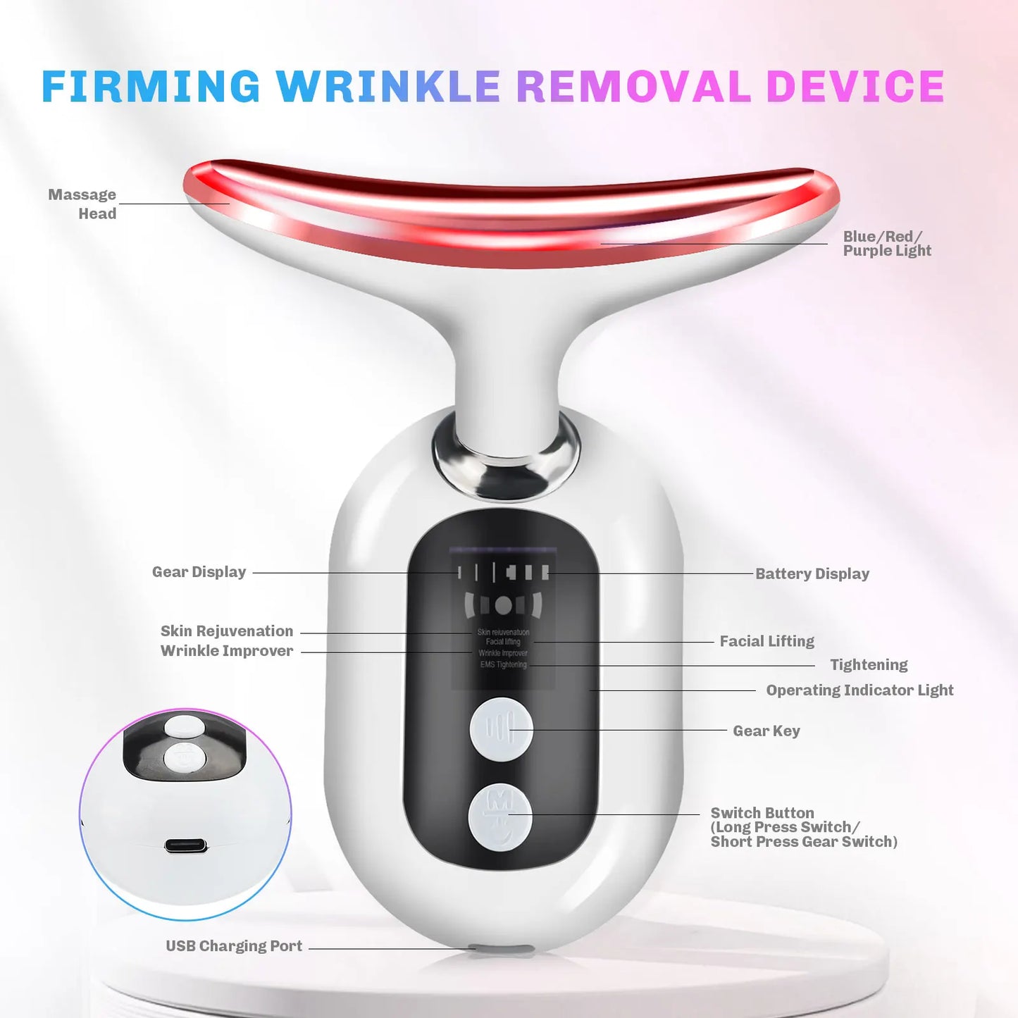 Advanced skincare device designed to redefine your profile and restore youthful contours.